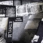 Ethyl Clothing Top Womens Size 2XL Black Long Sleeve Button Up Patchwork NWT Photo 8