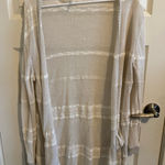 Free People  Bohemian See-Through White Long Sleeve Cardigan Photo 0