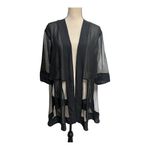 Vintage Sheer Black Kimono Cover Up Size L Size L Photo 3