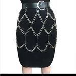 Black and Silver Chain Skirt Belt Photo 1