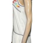 Lovers + Friends Womens Size S White Drop Waisted Mexican Embroidered Tank Dress Photo 2
