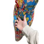 VICI Floral Faux Wrap Cropped Jumpsuit Blue Size S Bohemian Coastal Beach Cute Photo 10