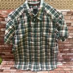 Sonoma The North Face Men's Green Plaid Short Sleeve Shirt size M Photo 0