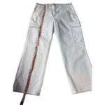 7 For All Mankind Logan High-Rise Cargo straight-leg Jeans In Bright White Photo 9