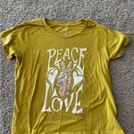 Amuse Society Society Amuse size M Yellow Graphic Tee - Peace Love Design Photo 0