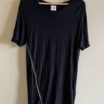 ZARA ASYMMETRIC T - SHIRT WITH ZIP BLACK SHORT SLEEVE TOP WOMENS SIZE M Photo 1