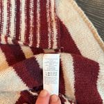 Lucky Brand Wool Blend Cardigan Tan & Burgundy size M Photo 6