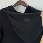 Wildfox  Solid Black Basic Tracksuit Full Zip Hoodie Loungewear XS Photo 3