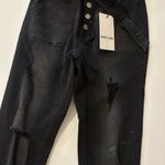 Black Label  High Rise Ankle Skinny‎ Jeans Button Fly Size Large Photo 1