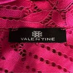 Valentine fuchsia pink backless lace crop top with wraparound sash, size L Size L Photo 14