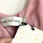 Fame and Partners  Trine Dusty Rose Pink Satin V-Neck Maxi Gown Size 4 Photo 3