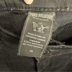 True Religion Women’s  Size 26 Black High Rise Straight Leg Raw Hem‎ Jeans Photo 3