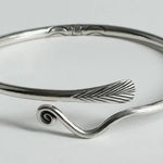 Boutique NEW Women's Feather 925 Sterling Silver Bracelet, Adjustable Cuff‎ Photo 0