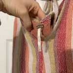 Free People  escape with me coverup romper striped pink red open back size S Photo 3