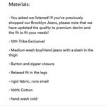 12th Tribe BROOKLYN SLASH BOYFRIEND JEANS Photo 2