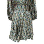Trovata Silk Blend Celestial Custer Dolman Sleeve V neck Dress Size Small Blue Photo 5