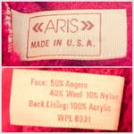 Aris vintage angora wool blend knit beret cap Red Photo 6