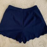 June and Hudson Navy Scalloped Shorts Photo 1