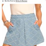 Ramy Brook NWT  Geo Jacquard Faux Pearl Embellished Jacket Denim Blazer Set Photo 1