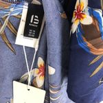 Bloomchic  Floral Cold Shoulder Pocket Ruffle Belted High Low Hem Dress Navy 10 Photo 4