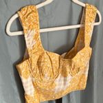 Du Paradis: Marigold cropped, side zip, thick strap top Photo 12