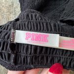 PINK - Victoria's Secret  Black Triangle Smocked Bralette Size Large Photo 6