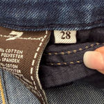 7 For All Mankind ‎ Mid Rise Skinny Jeans Dark Wash Women's Size 28 Photo 4