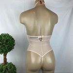 Victoria's Secret Victoria’s Secret Nude & White Sheer Netted Lace Body Suit XS Photo 3