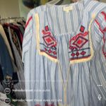 Velzera  Boho Jacket with Red and Blue Patterns Photo 2