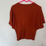 Mudd Rust Orange Faux Button Fitted Waist Top Juniors Size XL Autumn Fall Photo 6