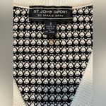 St John Sport Twinset 2 Piece Short Sleeve Cardigan and Shell Black & White Photo 7