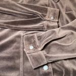 Cato Velour Button Front Jacket Womens 22-24W Brown Plus Size Casual Boho Fall Photo 7