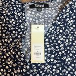 Trixxi Francesca's XL Romper Navy Floral Short Sleeve Tie Waist V-Neck Photo 4