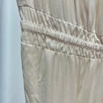 Rose Velvet Strapless Jumpsuit Womens Small Cream‎ Rayon Neutral Soft Cargo Photo 10