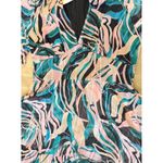 Adelyn Rae NWT Mini Dress Tiered Ruffle Flutter Sleeve V-Neck Abstract Print M Photo 2