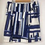 Etcetera  Blue & White Abstract Print Mini Skirt 16 NWOT Photo 6