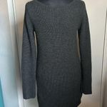 Merona Women’s Oversized Long Knit Deep Charcoal Gray Sweater Photo 3