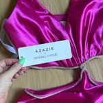 Azazie On the Cover Hot pint halter cutout satin mini Photo 2