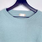 Altar'd State Knit Floral Embroidered Sleeve Crop Sweater Green and White Size M Photo 3