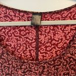 Peruvian Connection  Dress Pink & Burgundy Brocade Pattern Cotton Midi Sz XL EUC Photo 2