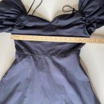 Cult Gaia NWT Katalina Navy Midi Dress Large Off Shoulder Bow Evening Resort Photo 10