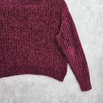 Arizona Jeans Arizona Red Chenille Ribbed Sleeve Y2K VTG Academia Crop Cozy Sweater Medium Photo 6