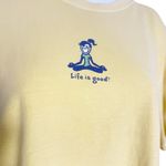 Life is Good Butter Yellow Graphic Tee Women’s Size L Photo 3