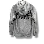 Suicidal Hearts Graphic Hoodie Women's XS Gray Punk Print Pullover Sweatshirt Photo 1