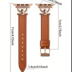 Faux Leather Watch Band Wrist Bracelet Watch Brown Photo 3