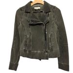 Anthropologie Marrakech  Women’s Size XS Faded Black Cotton Meri Moto Jacket Photo 3