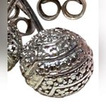 HAN sterling silver textured ball earrings for pierced ears. Photo 3