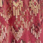 Miss Me shiny lace back short sleeve shirt blouse women's large. western aztec. Photo 4