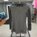 Merona  Black and White Striped Cowl Neck Top Photo 1
