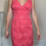 Tocca Pink Embroidered V Dress Size 8 Photo 0